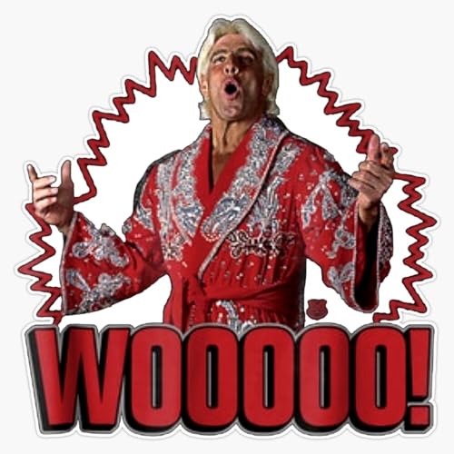 Wooooooo Pro Wrestler RIC Flair, Designer Window Bumper Sticker Decal