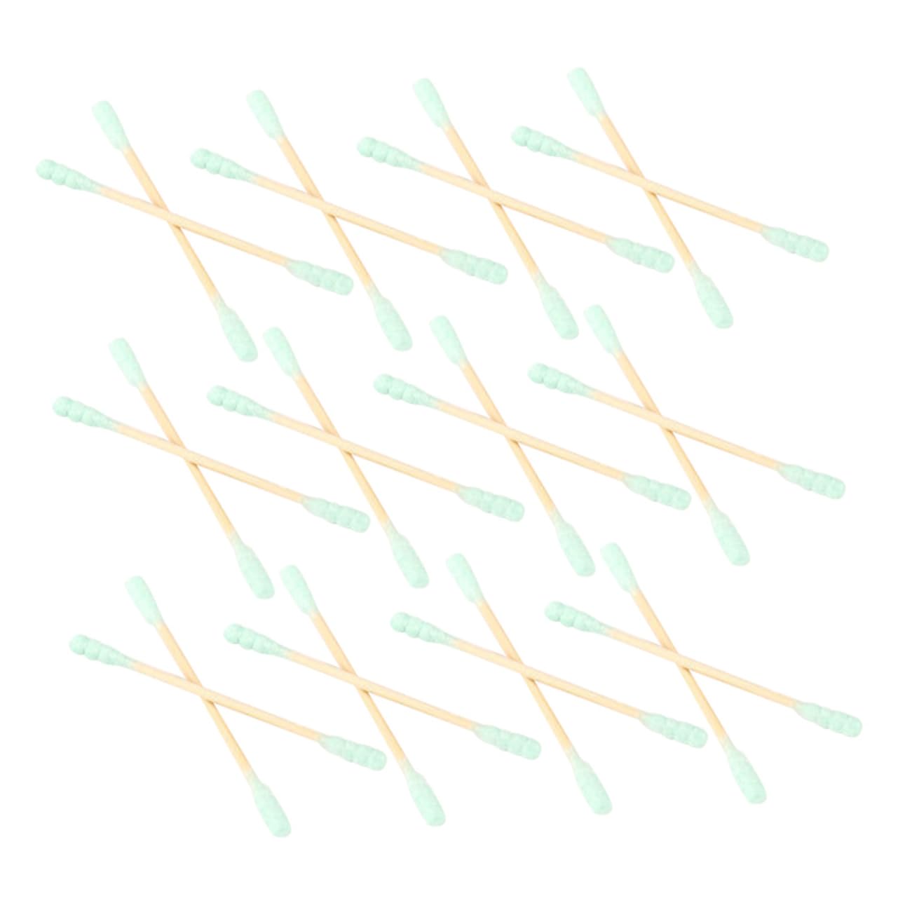 IWOWHERO 1000pcs Double Head Spiral Cotton Buds for Ear Cleaning Makeup Disposal Cleaning Swabs Precision Tip Applicator Stick Random