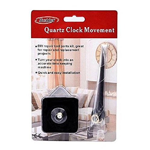 Mudder Clock Movement Mechanism, 3/ 25 Inch Maximum Dial Thickness, 1/ 2 Inch Total Shaft Length #TOP4