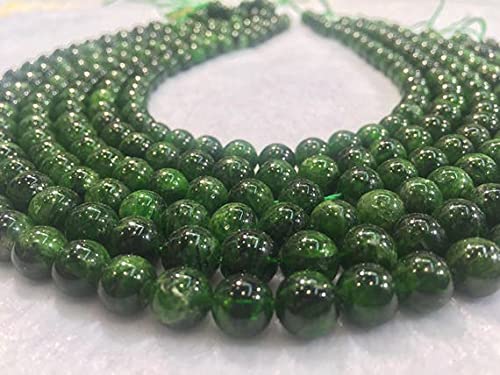 Chrome Diopside 9mm perles lisses authentiques pour remplacer vos gemmes ternes