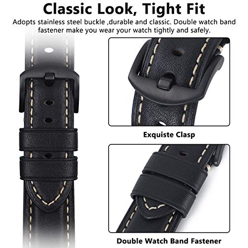 Image of HUAFIY Compatible for Apple Watch Bands 42mm 44mm45mm46mm 49mm 38mm 40mm41mm, Genuine Leather Band Strap for iWatch Series 11 /10 /9 /8,7,6,5,4,3,2,1, Ultra3 2 1