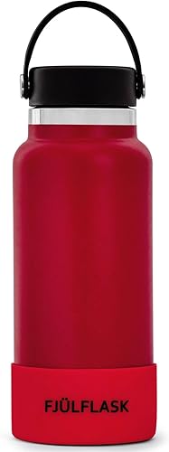 Miniatura 9 de FJULflask - Botella de agua aislada al vacío de 32 onzas, taza térmica de acero inoxidable, tapa de boca ancha, tapa de rosca y tapa de rosca, la
