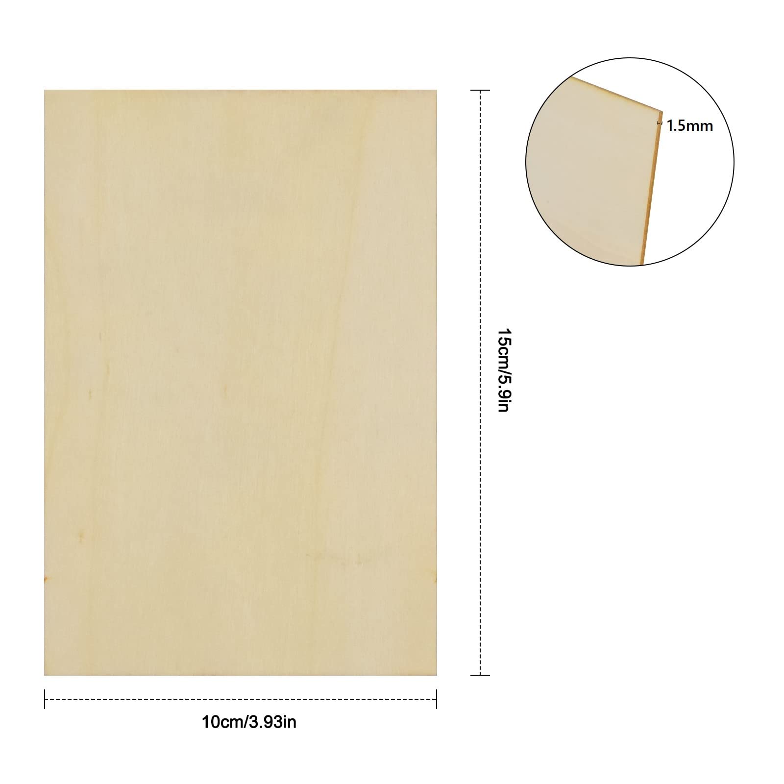 Fogli Di Compensato A5 - 15 Pezzi 2mm, Per Taglio Laser, Pirografia E Fai Da Te - Foto 2