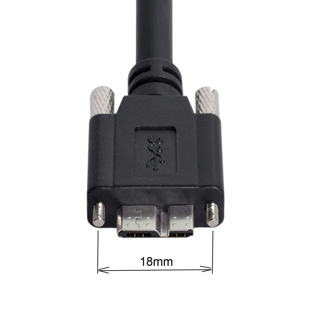 cablecc Cable repetidor USB 3.0 A macho a Micro USB 3.0 B macho con tornillos de fijación para la cámara (8 m)
