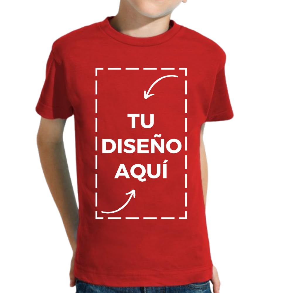 latostadora Camiseta Niño Personalizada Manga Corta - Camisetas Personalizadas Niños - Camisetas para Personalizar Niña - Camiseta Personalizable por Delante y Detras - Regalos Personalizados
