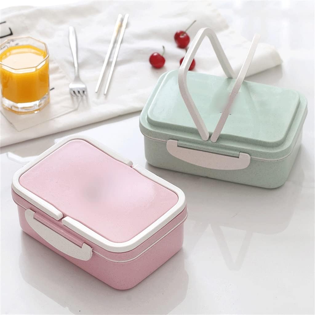 Lunch BoPB9rrer for Picnic School Microwavable (Gray 18.5 * 12.5 * 8cm) (Pink 18.5 * 12.5 * 8cm)