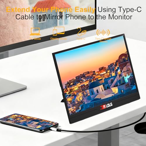 Image of 144Hz 16 inch Portable Monitor,1920x1200 FHD IPS Plug&Play Second External Monitor with USB-C Mini HDMI Port,Second Screen Compatible with PC Phone Mac Xbox PS4 /5-Z8