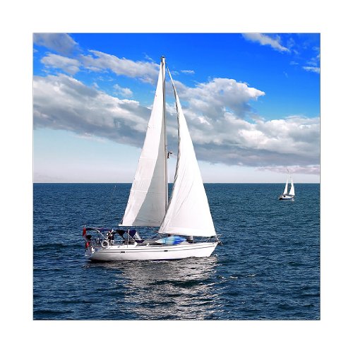 Pro-Art gla670a Wandbild Glas-Art \"sailing trip II\", 30 x 30 cm