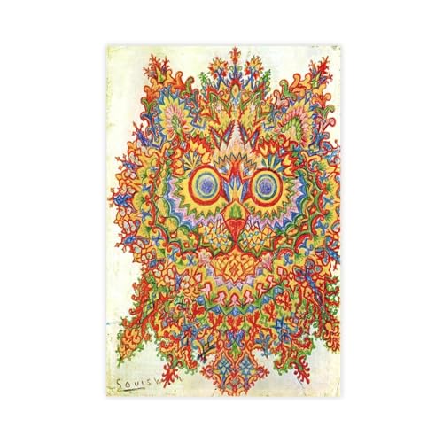 Toile Chat Kaléidoscope Louis Wain 30x45 - Impression Canvas Premium