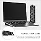 Solustre Rgb Laptop KüHler StäNder, Aluminium Notebook ErhöHte Stand, Ergonomisches Design, 3 Geschwindigkeiten, Tragbar FüR 12-17 Zoll Laptops, Schwarz