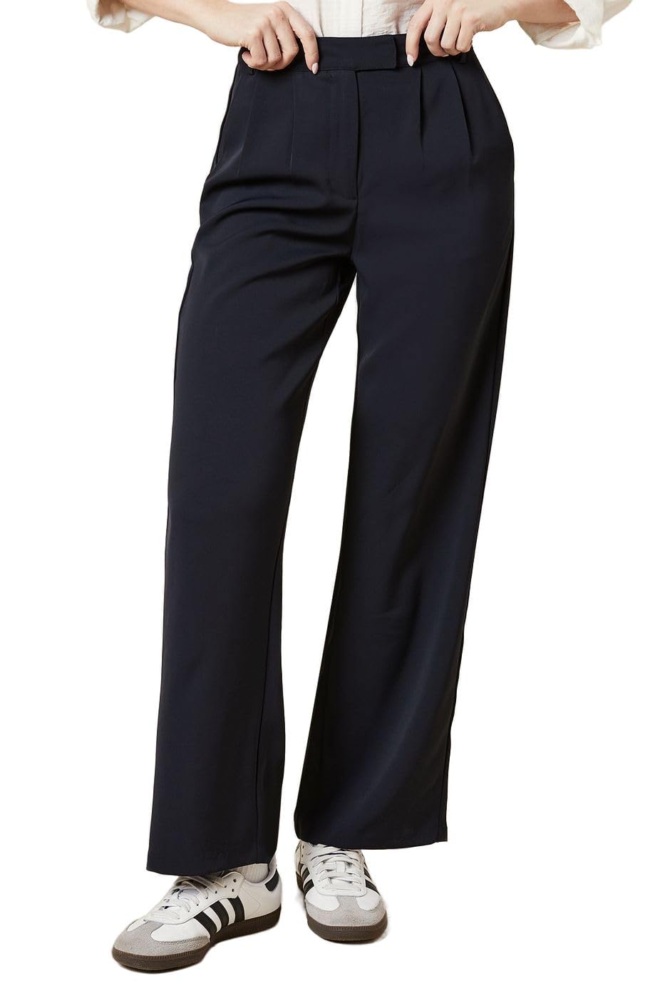 Dorothy Perkins Women's Navy Straight Leg Trouser, 14,