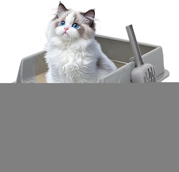 Stainless Steel Cat Litter Box | Cat open Top litter Tray with freely Scoop | Metal Catlitter Tray Heavy Duty | Litterbox High Sided | Leak and Splash Proof for Largecats 40x30x19cm