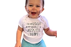 Cute Easter Christian Shirt For Girls - "Eggs in my basket and...