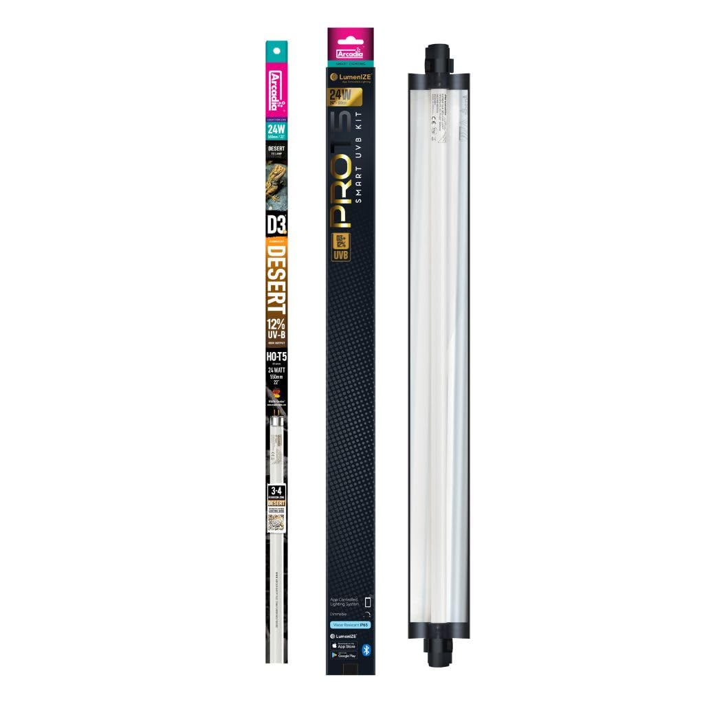 Arcadia LumenIZE Pro T5 SMART UVB Kit, D3+ Desert, 12% UVB, 24 Watt