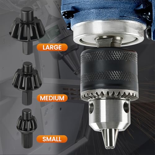 Image of Serplex Drill Chuck Ratchet Spanner with 3 Sizes Drill Chuck Keys