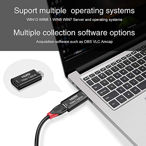 GOODAN Audio Video Capture Cards - HDMI to USB 2.0 - High Definition 1080p 30fps - Record Directly to Computer for Gaming, Streaming, Teaching, Video Conference or Live Broadcasting