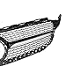 SNA W205 Grill, Silver Diamond Grille Compatible for (2015-2018) C-class C250 C300 C350 C400, NOT FIT C63 (Chrome Diamond)