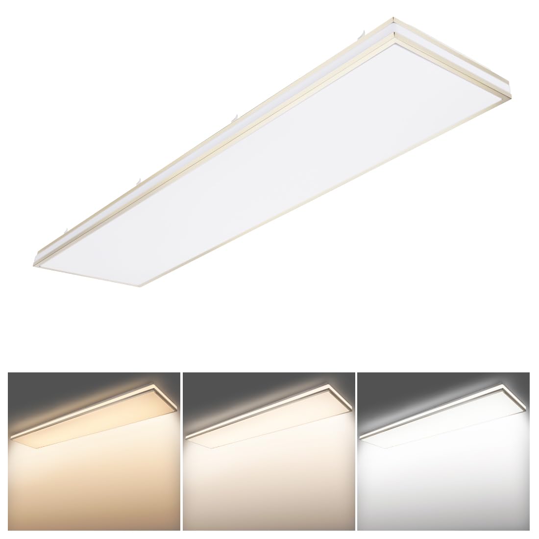 DAKASON 4FT Rectangle LED Flush Mount Ceiling Light 48W