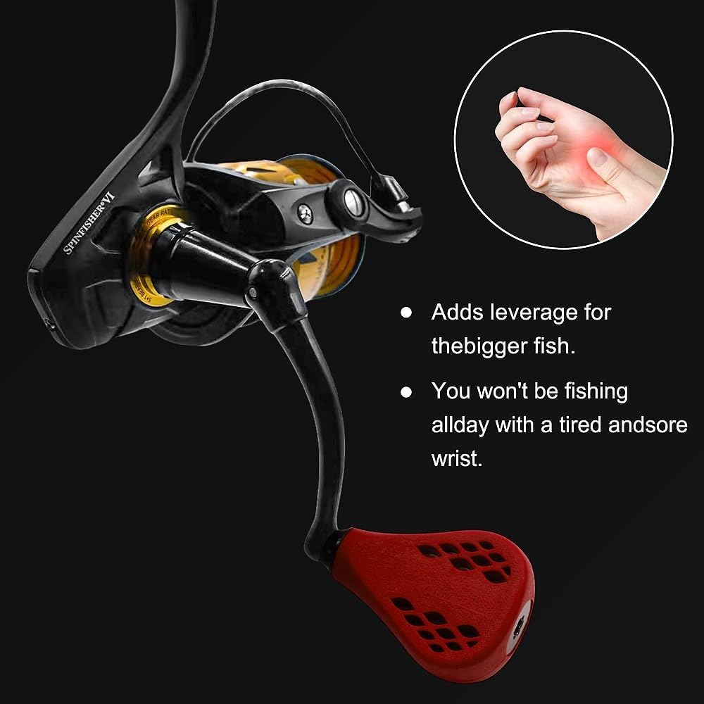 Fishing Spinning Reel Handle Replacement for Penn Spinfisher VII, Ergonomic Flat Grip,Aluminum Alloy & TPE Non-Slip Design for US Anglers