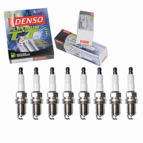 8 pc DENSO Platinum TT Spark Plugs compatible with Dodge Ram 1500 4.7L...