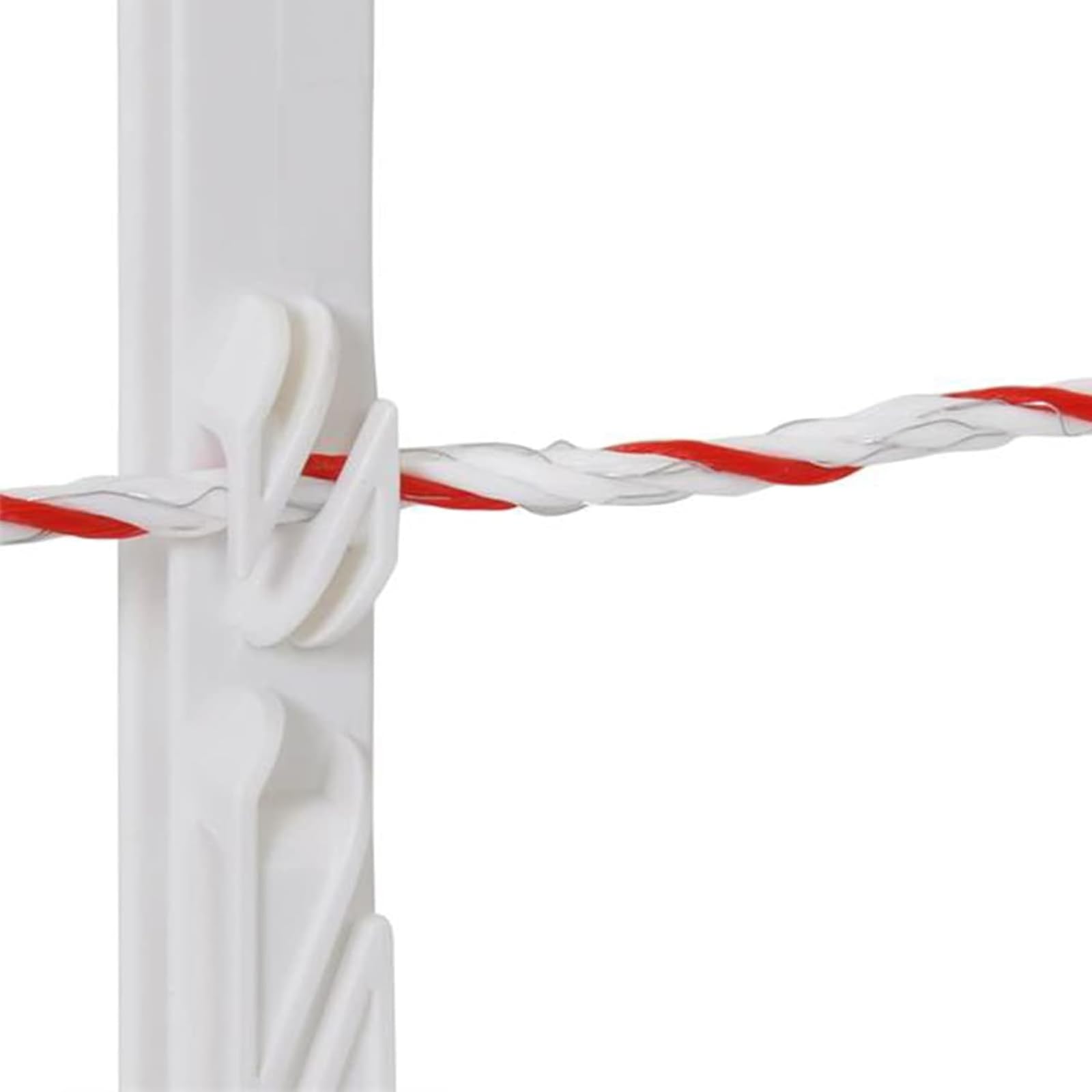 Paletti per Recinti Elettrificati 10pz, Pali in Plastica per Elettrificatori con Punta Zincata – Recinzione Elettrica per Cavalli, Pecore e Bestiame, Con Doppio Poggiapiede (105 cm)