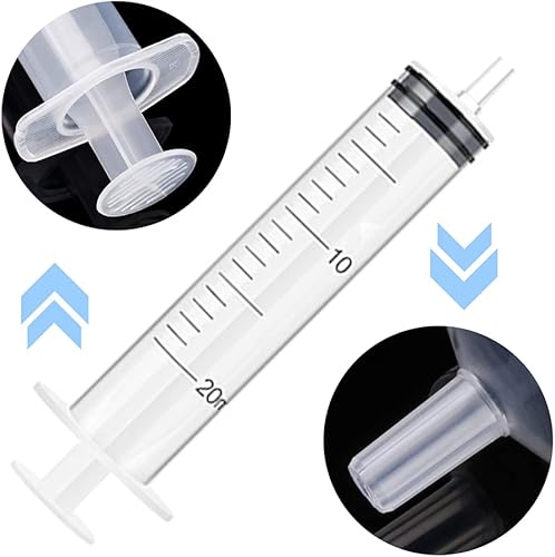 Miniatura 2 de SnowTing 20 jeringas de plástico multiespecificación, medición líquida, 0.0 fl oz, 0.1 fl oz, 0.2 fl oz, 0.3 fl oz, 0.7 fl oz, 2.0 fl oz para