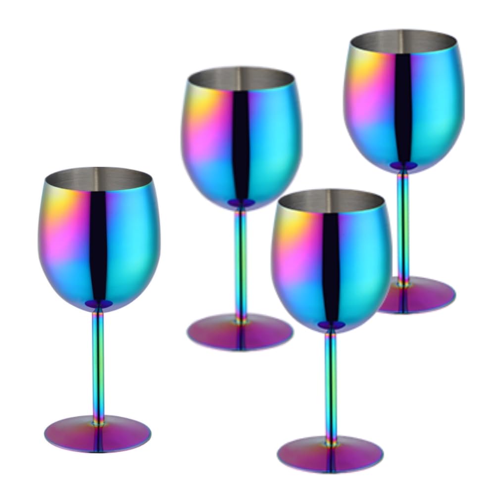 Verres à vin en acier inoxydable incassables contre la casse en soirée