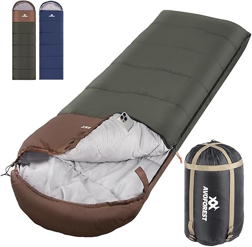 Miniatura 1 de AVOFOREST - Saco de dormir para adultos, saco de dormir para niños, para todas las estaciones, mochilero, camping, saco de dormir para parejas, al