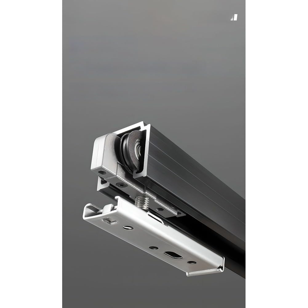 Poche dissimulée robuste pour rail de porte, double rail coulissant tampon, fonctionnement fluide, kit réglable en nylon et aluminium