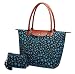 Crest Design Women's Large Handbag Tote Shoulder Bag Purse for Work School Travel Gym Shopping Beach ( 2Pcs Set)