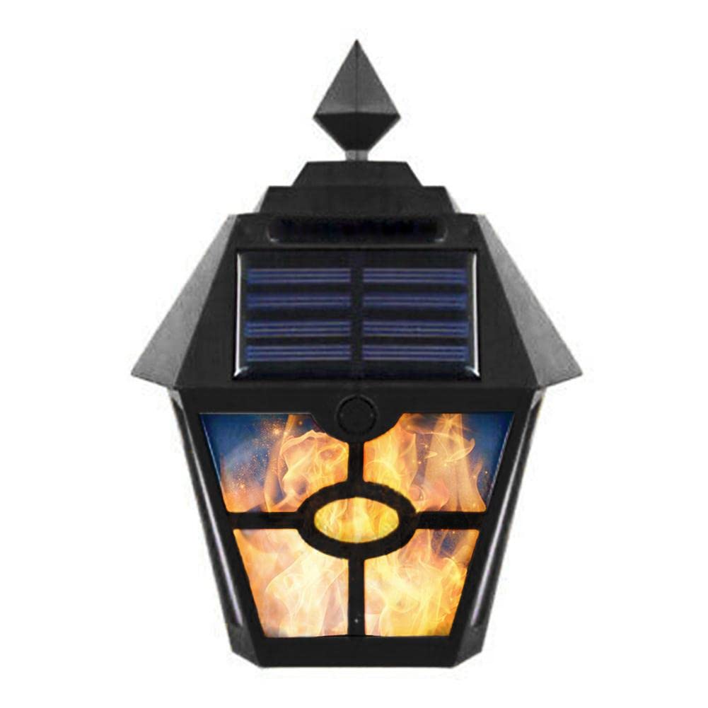 Applique murale solaire LED rétro flamme lampe torche d'extérieur étanche lampe de jardin