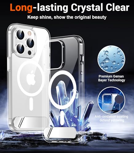 Image of Magnetic Compatible with iPhone 14 Pro Case, [Built-in Invisible Kickstand][Compatible with MagSafe] [Military Grade Shockproof] Slim Thin Phone Case for iPhone 14 Pro 6.1 inch