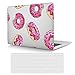 Custodia Compatibile con MacBook Air 13 Retina 2020 2019 2018 con Touch ID(Modello: A2337 M1/ A2179/ A1932), Plastica Case Cover Rigida Protettiva e Tastiera Cover - ciambella Rosa