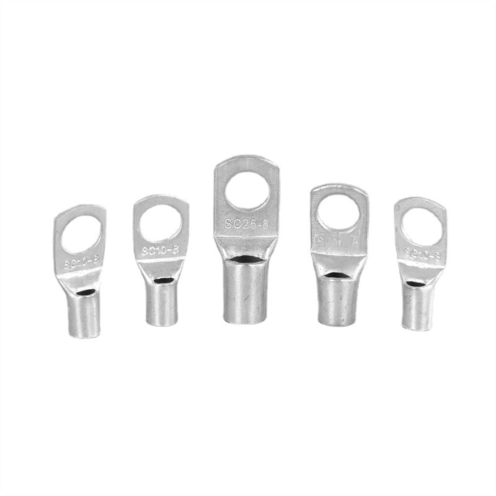 Ringkabelschuhe 10 STÜCKE/5 STÜCKE Sortiment Verzinnte Kupferösen Ring Crimp Terminal Draht Schweißen Kabelstecker Anzug SC16-6 SC25-8 SC35-8(Sc35-12,10PCS)