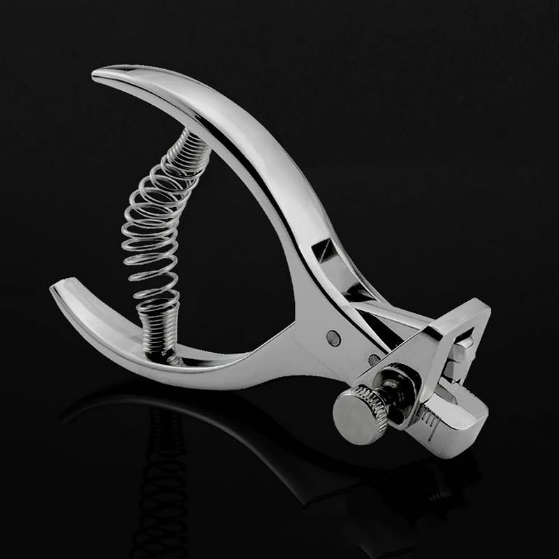 Punching Pliers Tearing Tear of Packaging Bag U Type/V Type Slot 2MM Cut Width Hole Puncher Notching Plier for Card Tailor (V Type)