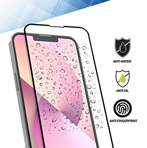 Image of RKINC Tempered Glass for iPhone 13 Pro Max and iPhone 14 Plus (6.7 Inch) Military Grade Gorilla Screen Guard Protector | With Installation Kit | Edge to Edge Coverage | Black