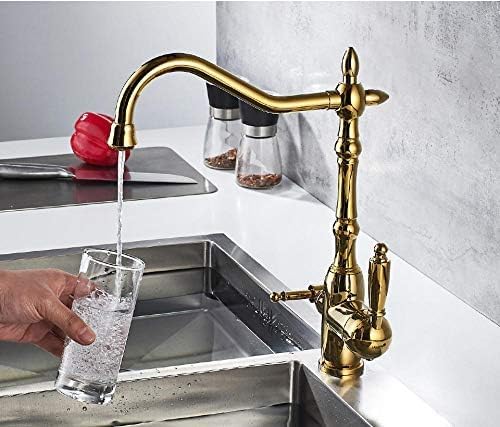 BHFPFZA d Ch Single Handle Kitchen Faucet - Modern Single Hole Water Mixer Tap for Kitchen Slish and Mixer Tap Ideal for Home and Commercial Use