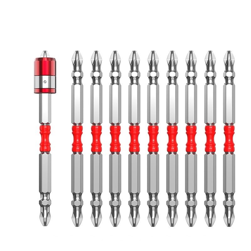 Puntas de destornillador magnético PH2, vástago hexagonal antideslizante, juego de brocas cruzadas, herramientas de 65mm y 100mm, varios tamaños, 1/5 Uds./10 Uds.(10TZ308250302)