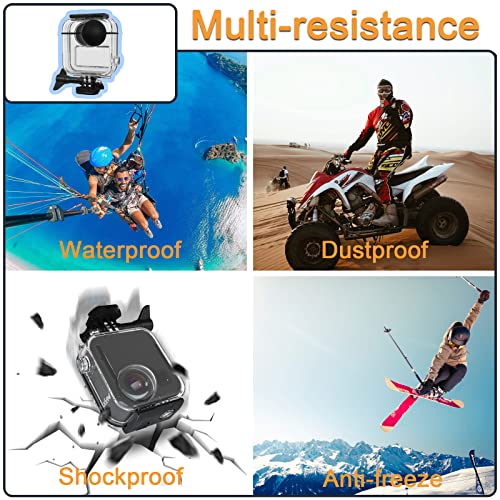 Waterproof Case for Go Pro Max 360 Action Camerawith Touchscreen, Protective Underwater Dive Shell with Bracket for GoPro MAX 360 Action Camera Accessories Kit by HoneTeek - Image 7