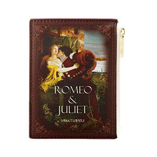 Romeo and Juliet Brown Coin Purse for Literary Lovers - Card Wallet for Women by Well Read - Book Readers Coin Pouch