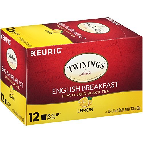 Twinings English Breakfast Lemon Flavoured Black Tea Keurig KCup Pods