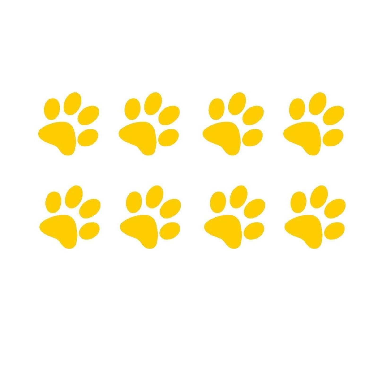 Decoration Motorcycle Glow Stickers Funny Cat Paw Print Decal Side Boxes Tail Box Decoration Adventure Moto Accessories(Gold)