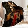 ainori Cool Giraffe Flannel Blanket - Lightweight Soft Cozy Gifts Blankets for Animal Lovers, Kids, Women, Vintage Portrait Art Style Throw,Elegant Home Room Modern Decor 50x60in #2