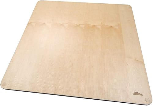 Miniatura 3 de Templeton - Tablero de ajedrez con esquinas redondeadas con incrustaciones de madera de padauk, extra grande, 19 x 19 pulgadas, solo tablero de