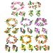 Annhao 32 Piezas Hawaianas Leis Luau Flores con 16 Pulseras 8 Diademas...