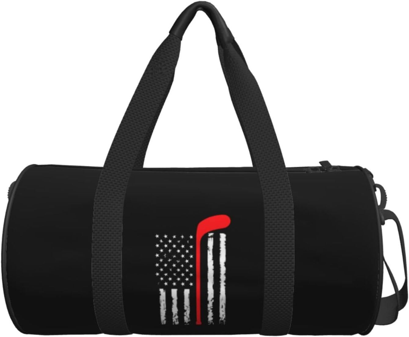American Flag Hockey Duffel Bag Gym Bag Travel Sports Tote Large Foldable Beach Swim Yoga8
