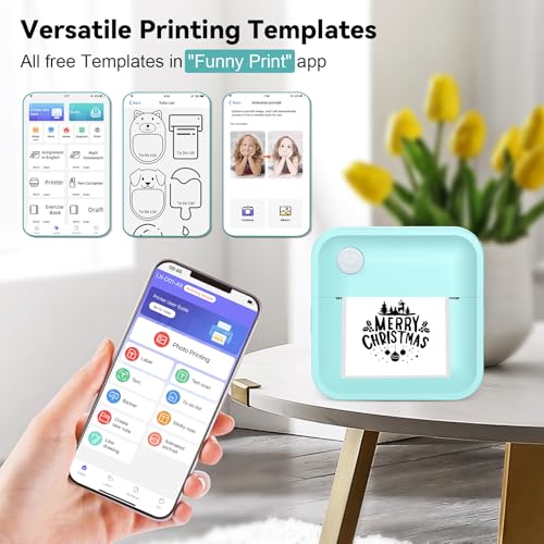 Image of Label Maker Machine with Tape - Bluetooth Thermal Label Printer, Mini Sticker Maker for Home,Office,Organization, Portable Sticker Printer Print Pod for Phones