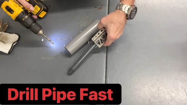 Keyfit Tools Pipe Drill Jig - 304 Stainless Steel Cylinder Drilling Guide