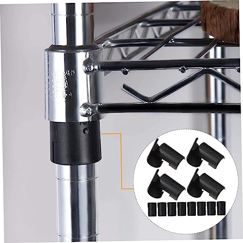 KONTONTY 32Pairs Anti Static Wire Shelf Lock Clips Split Shelf Sleeves Black Replacement Clips for Wire Shelving Systems Ideal for Organizing and Securing Shelves - Image 2