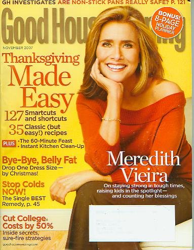 Good Housekeeping November 2007 - Meredith Vieira (Vol 245 No 5) für 68,31 EUR bei amazon.de Bild: Good Housekeeping November 2007 - Meredith Vieira (Vol 245 No 5) für 68,31 EUR bei amazon.de